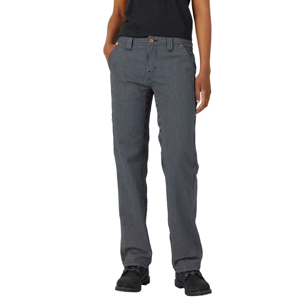 Womens Dickies Hickory Stripe Carpenter Pants Rinsed Hickory Stripe sz 10